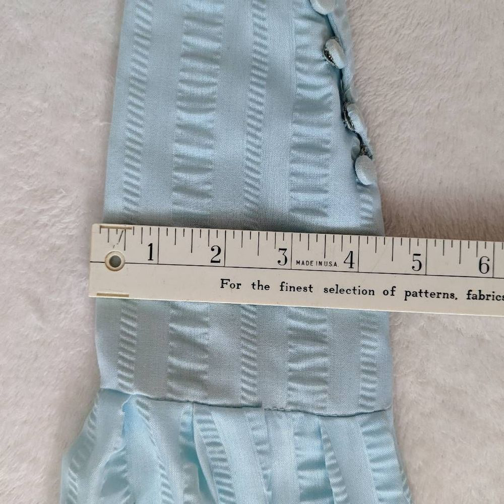 Vintage Juliet Sleeve Robin-Egg Blue Maxi Dress - Picture 12 of 16